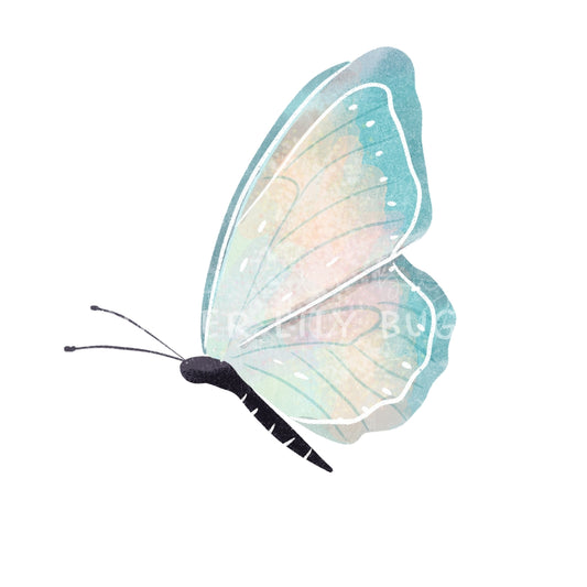 DTF Transfer - Butterfly (blue)